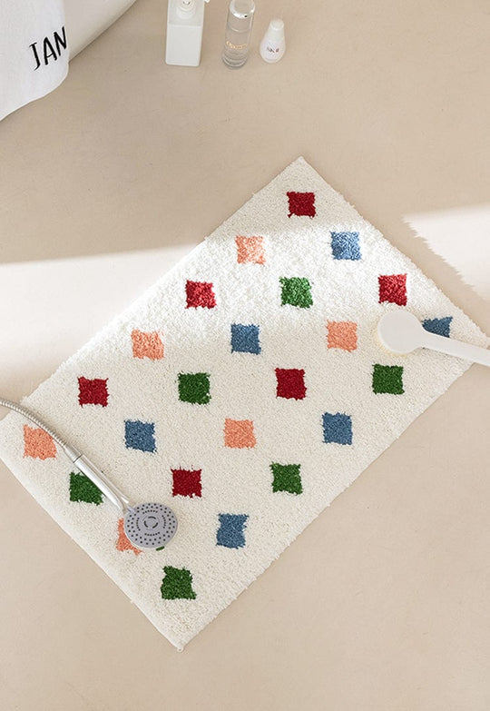 Tapis de Bain Antidérapant à Pois pour Salle de Bain 3