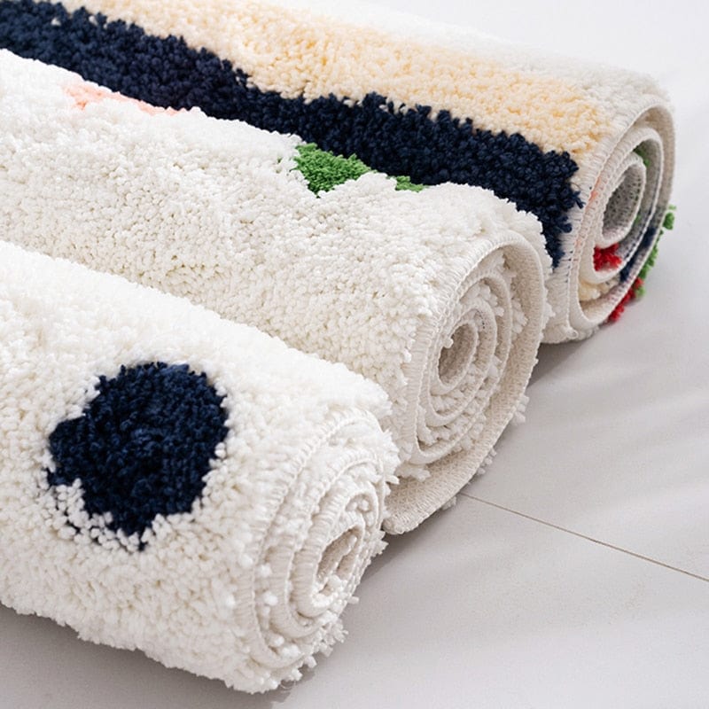 Tapis de Bain Antidérapant à Pois pour Salle de Bain 5