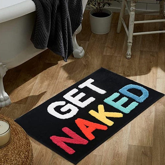 Tapis de Bain Coloré Antidérapant à Poils Longs pour Salle de Bain 1