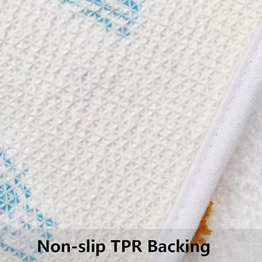 Tapis de Bain Coloré Antidérapant à Poils Longs pour Salle de Bain 6