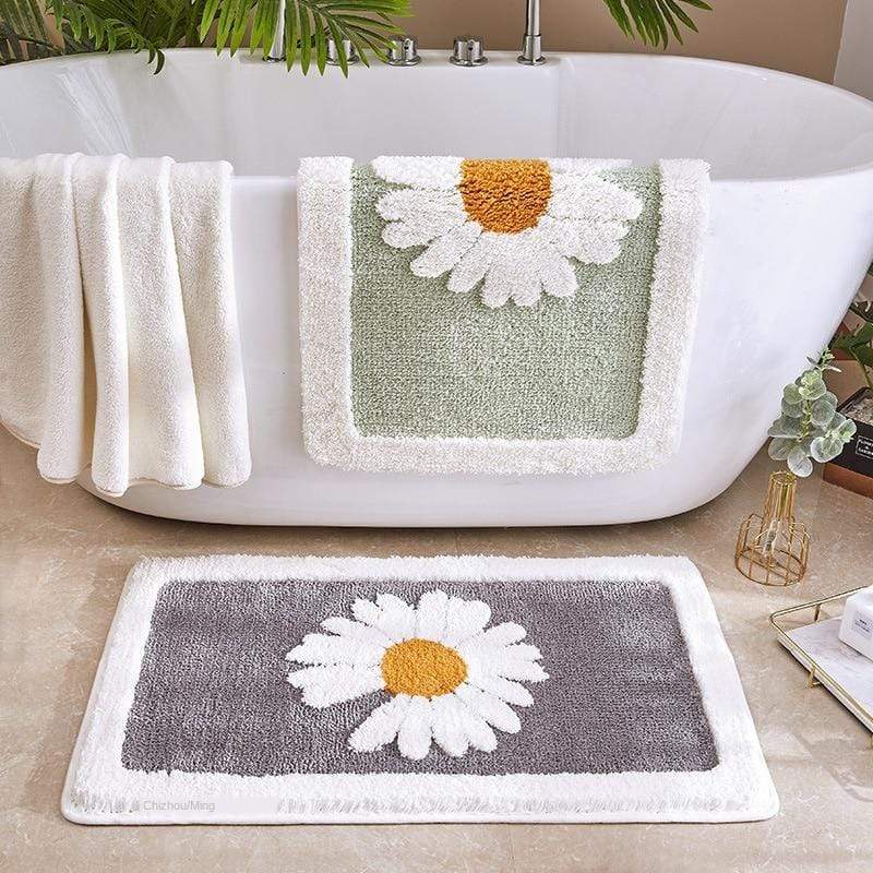 Tapis de Bain en Forme de Marguerite Antidérapant 1