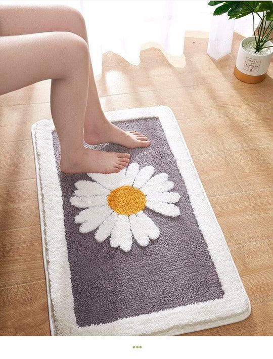 Tapis de Bain en Forme de Marguerite Antidérapant 5