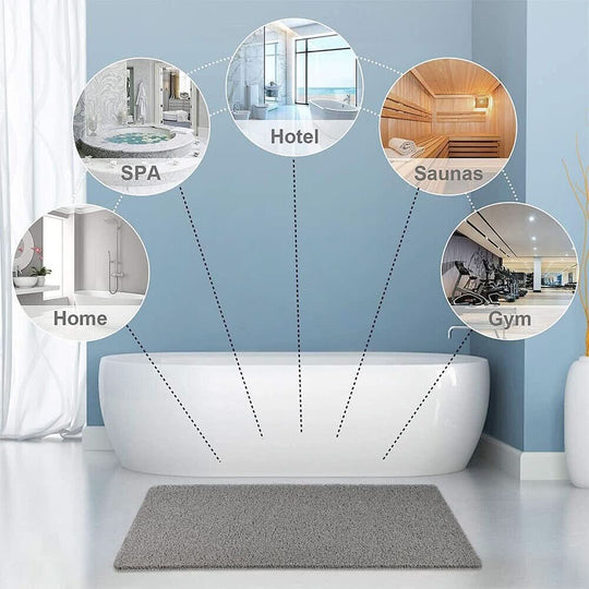 Tapis de Douche Antidérapant avec Système de Drainage pour Salle de Bain 5