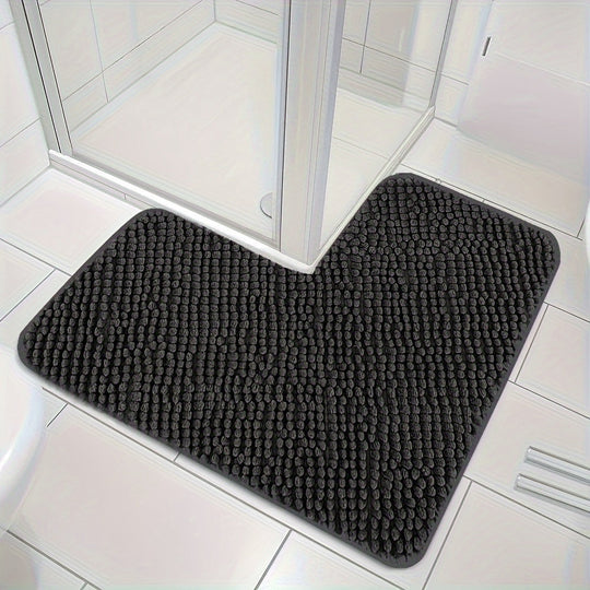 Tapis de Douche Antidérapant en Forme de L pour Salle de Bain Moderne 1