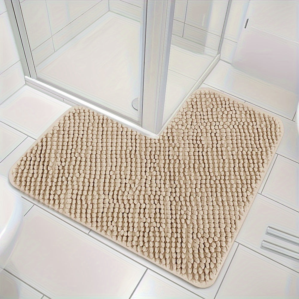 Tapis de Douche Antidérapant en Forme de L pour Salle de Bain Moderne 2