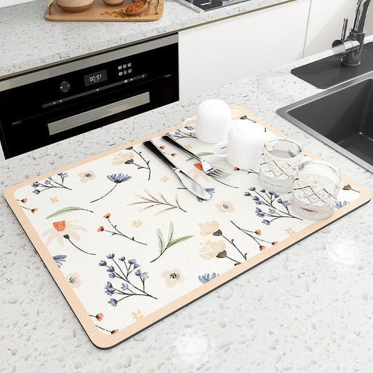 Tapis de Séchage de Cuisine Multifonctionnel Design Coloré 5
