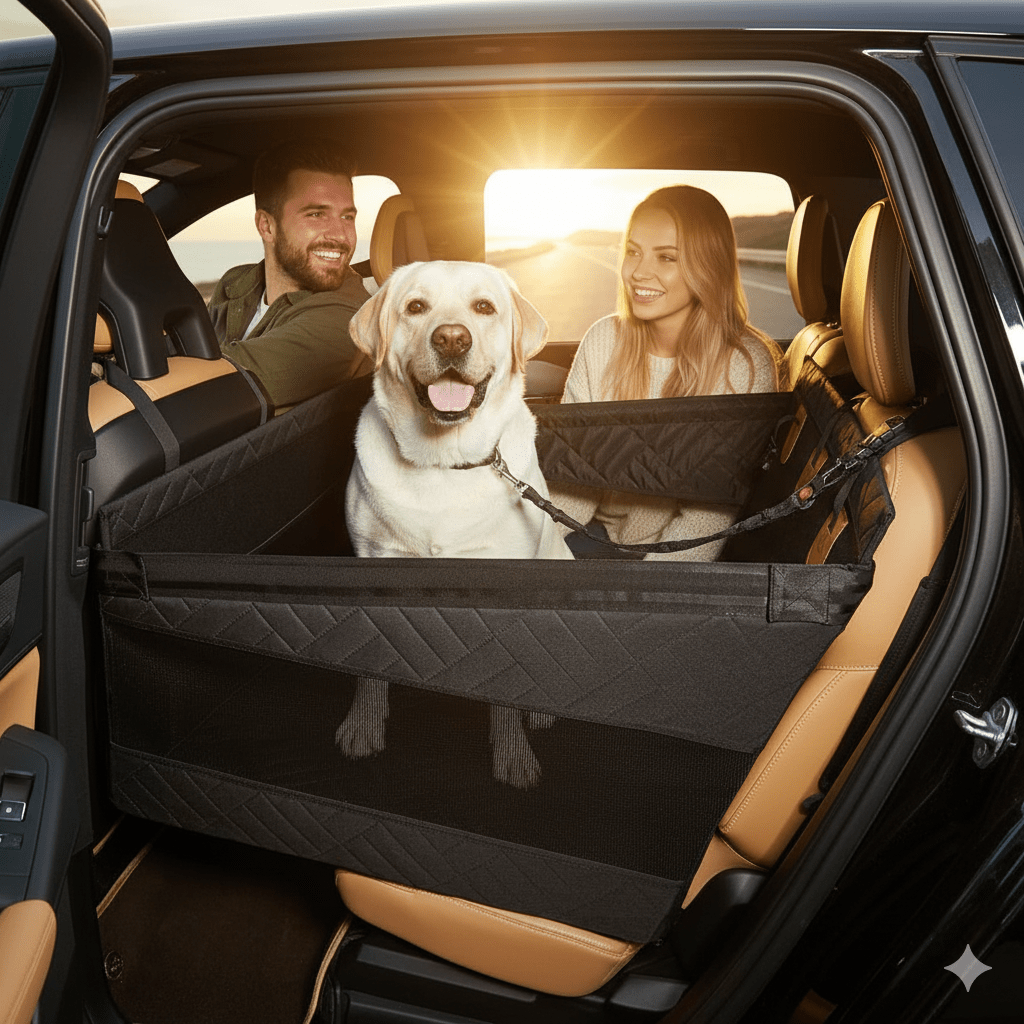 Tapis de Voiture Confortable pour Chien avec Flancs Renforcés et Housse Imperméable 1