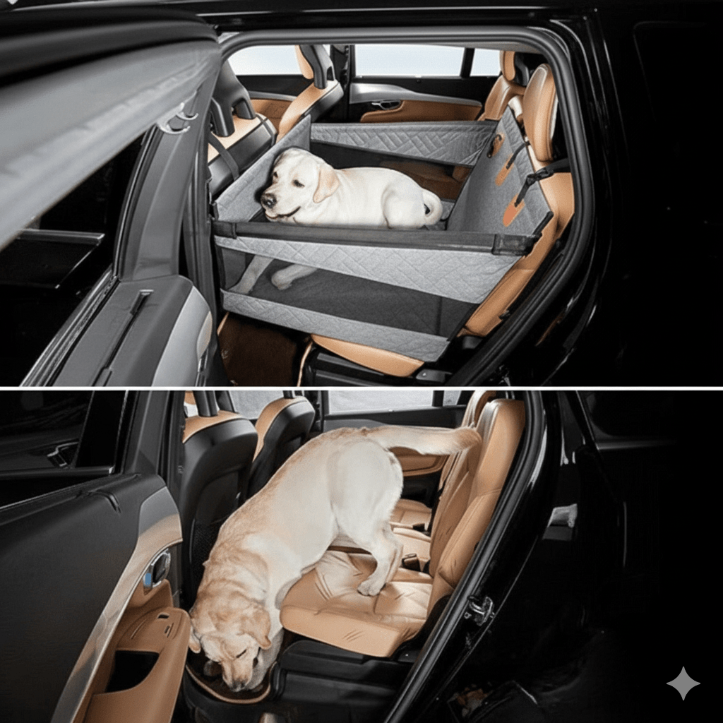 Tapis de Voiture Confortable pour Chien avec Flancs Renforcés et Housse Imperméable 3