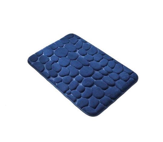 Tapis de bain antidérapant en PVC avec motif pavé 0