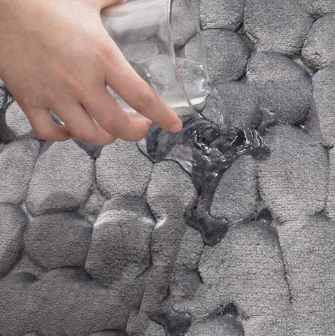 Tapis de bain antidérapant en PVC avec motif pavé 5