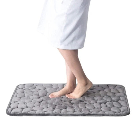 Tapis de bain antidérapant en PVC avec motif pavé 6
