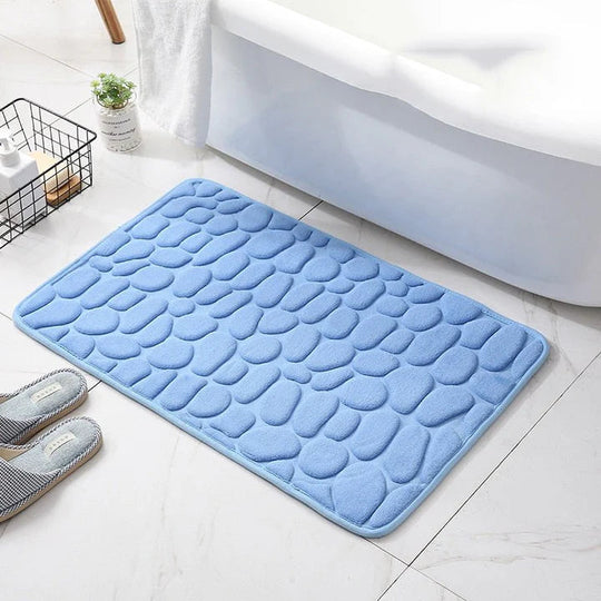 Tapis de bain antidérapant en PVC avec motif pavé 7