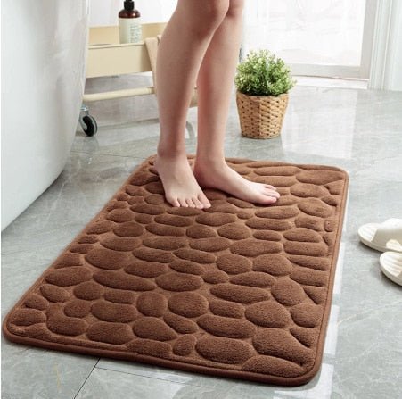 Tapis de bain antidérapant en PVC avec motif pavé 8