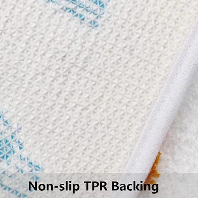Tapis de bain coloré à poils longs 6