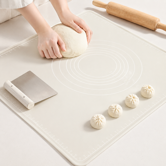 Tapis de pâtisserie en silicone avec grille de mesure et guides circulaires pour femmes 0