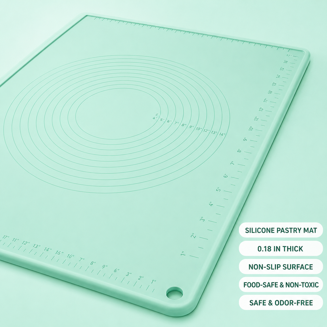 Tapis de pâtisserie en silicone avec grille de mesure et guides circulaires pour femmes 3