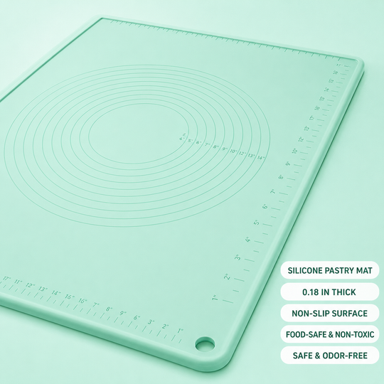 Tapis de pâtisserie en silicone avec grille de mesure et guides circulaires pour femmes 3