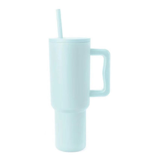 Tasse Thermos Femme Pratique avec Poignée Ergonomique et Paille Intégrée 5