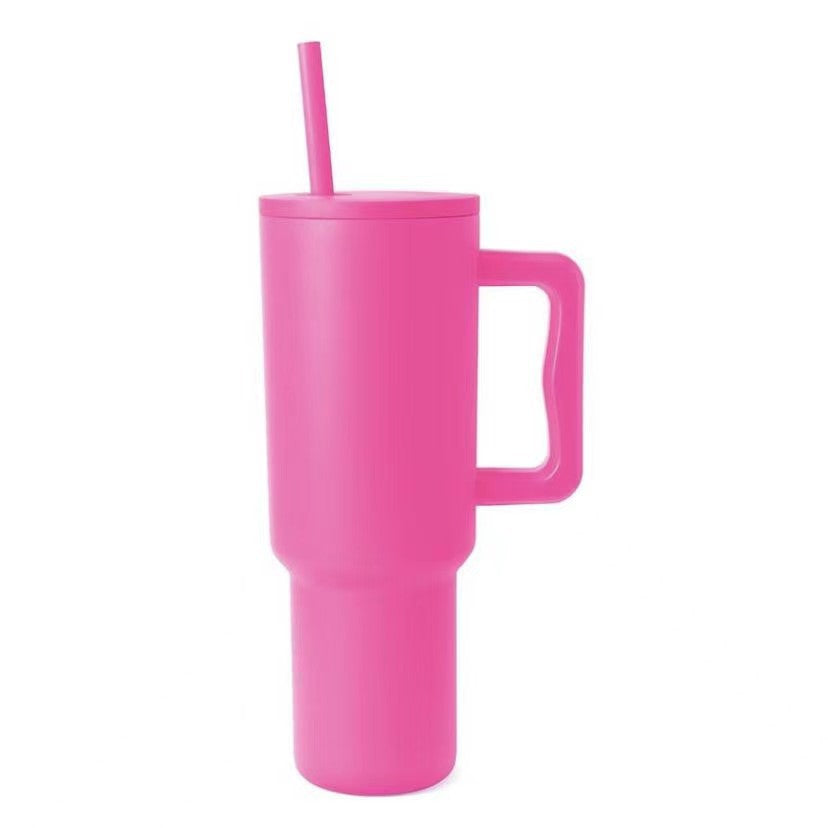 Tasse Thermos Femme Pratique avec Poignée Ergonomique et Paille Intégrée 6