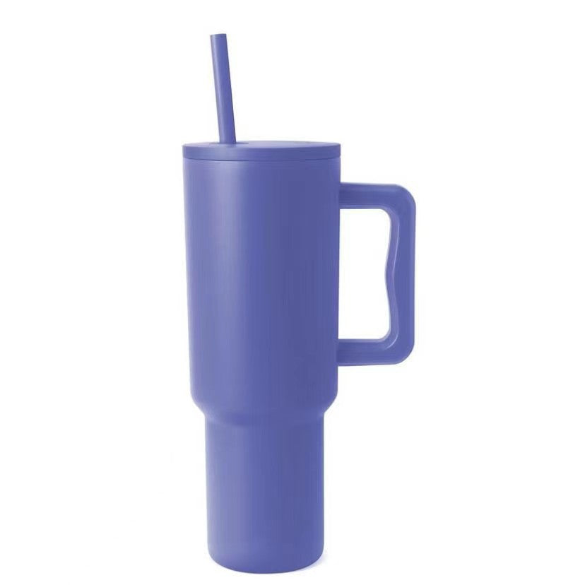Tasse Thermos Femme Pratique avec Poignée Ergonomique et Paille Intégrée 7