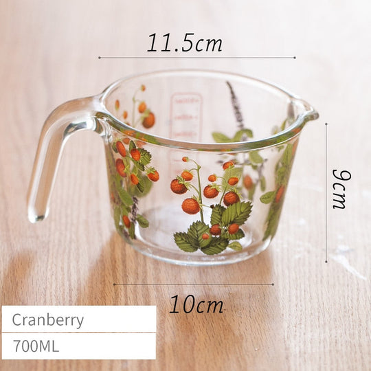 Tasse à Mesurer Rétro avec Couvercle Floral 13
