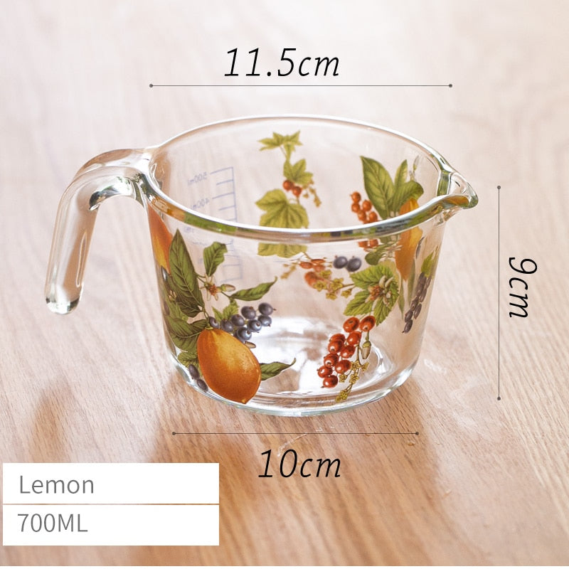 Tasse à Mesurer Rétro avec Couvercle Floral 14