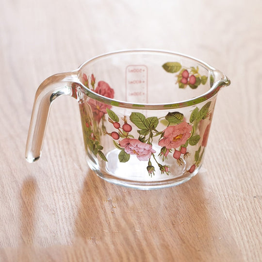 Tasse à Mesurer Rétro avec Couvercle Floral 2
