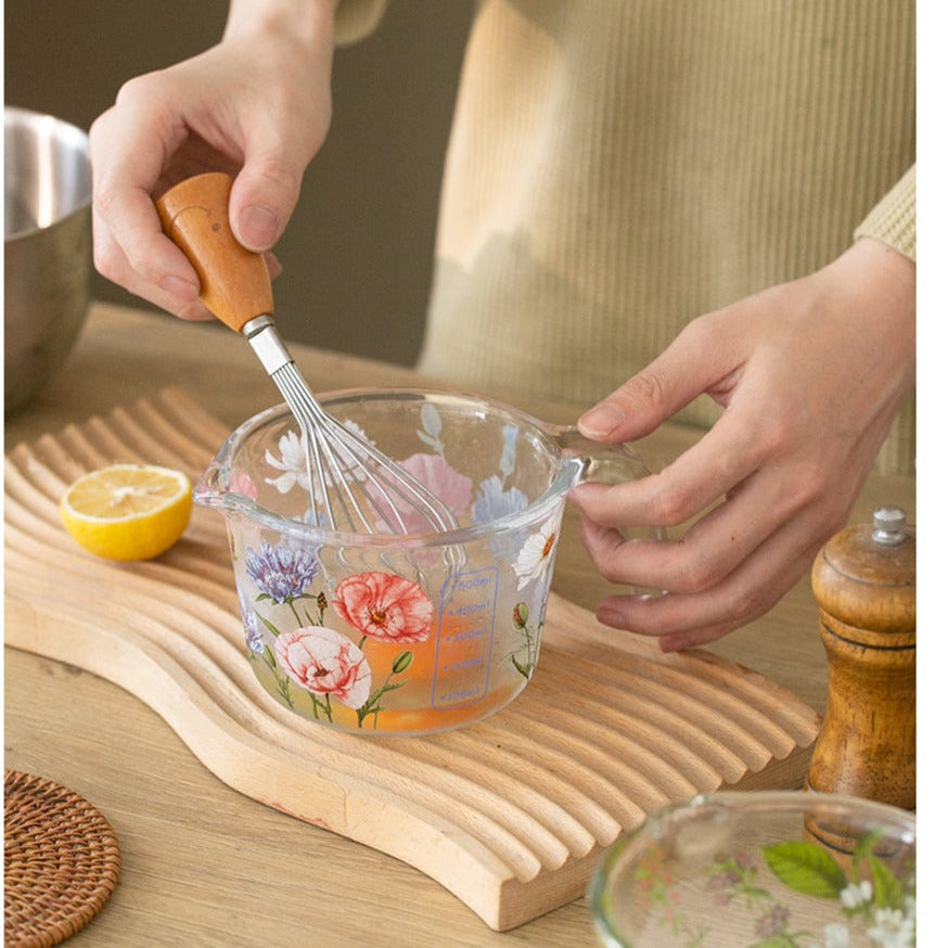 Tasse à Mesurer Rétro avec Couvercle Floral 6