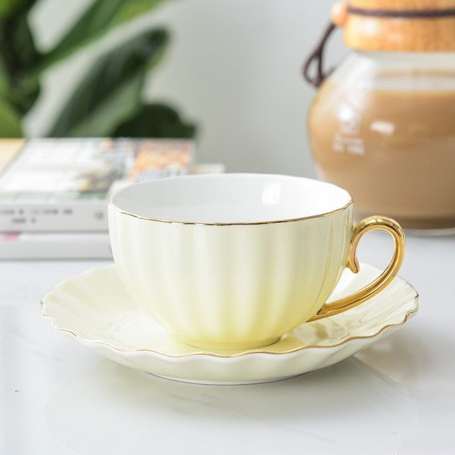 Tasse en Céramique Créative avec Soucoupe Design Artistique 7