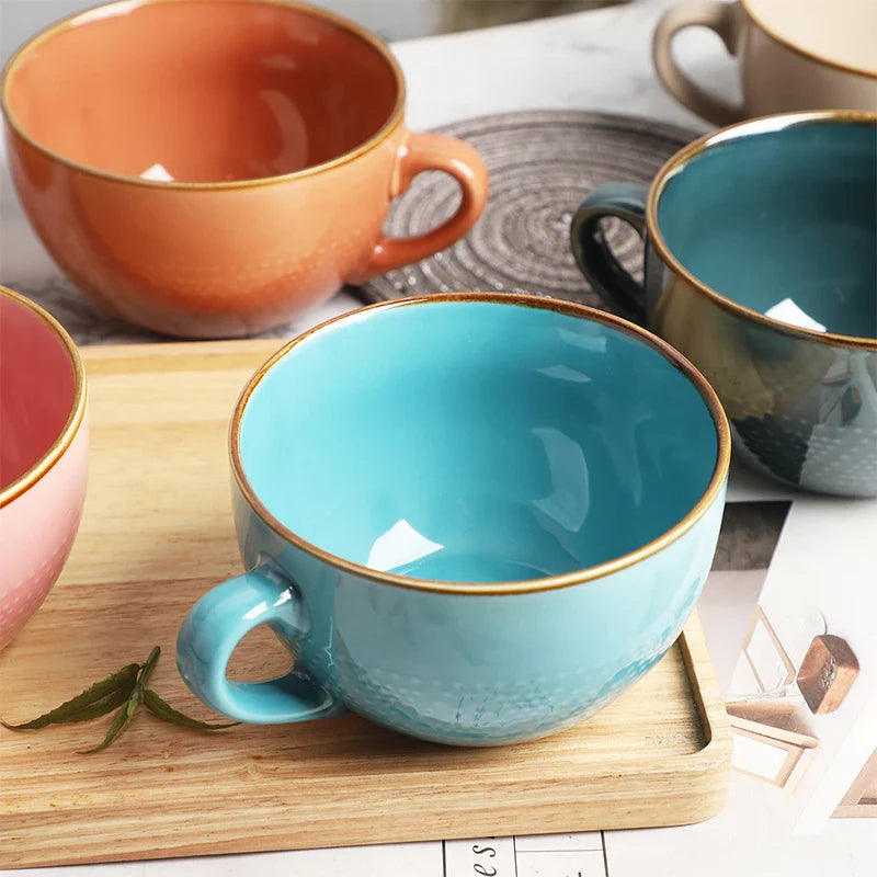 Tasse en Céramique Grande Capacité Colorée 2