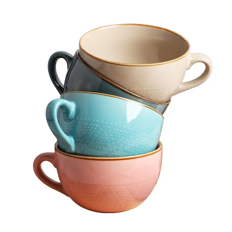 Tasse en Céramique Grande Capacité Colorée 3