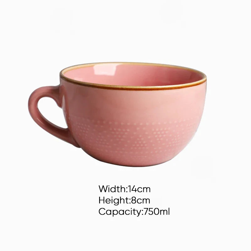 Tasse en Céramique Grande Capacité Colorée 8