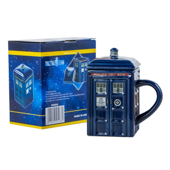 Tasse en Céramique Inspirée de la Boîte de Police avec Cuillère Assortie 2