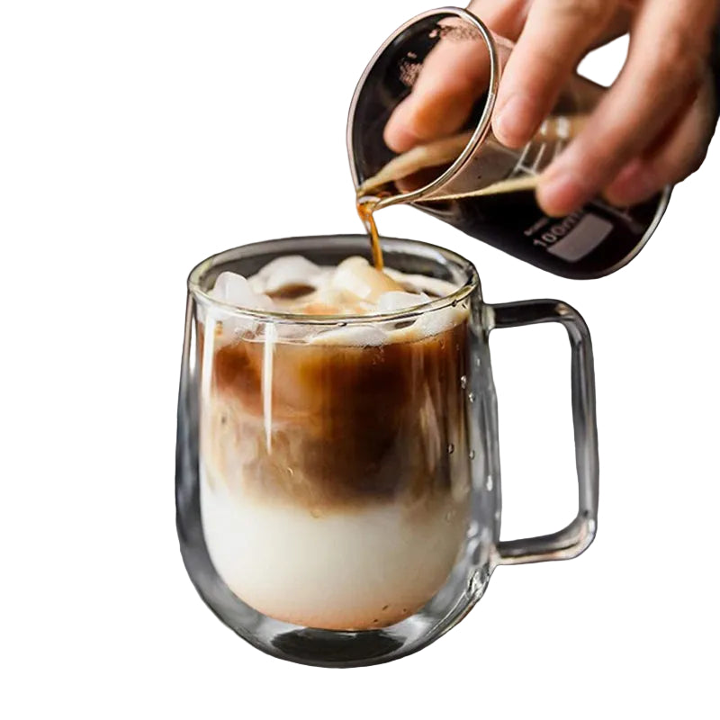 Tasse en Verre Isolante à Double Paroi Artisanale 0