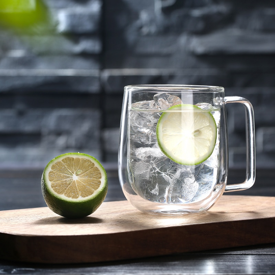 Tasse en Verre Isolante à Double Paroi Artisanale 1