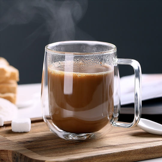 Tasse en Verre Isolante à Double Paroi Artisanale 2