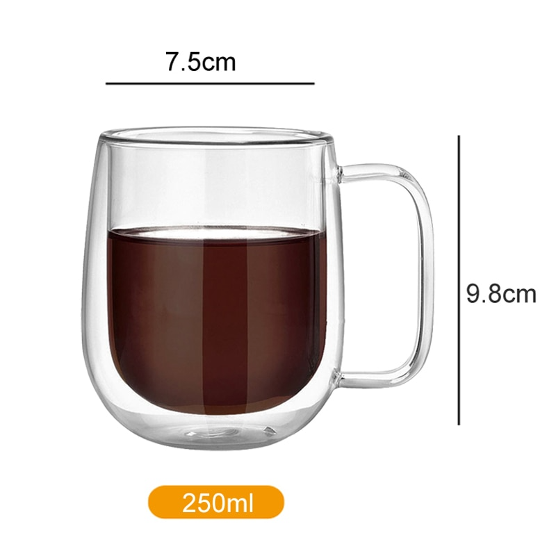 Tasse en Verre Isolante à Double Paroi Artisanale 5