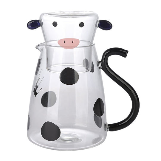 Tasse en verre de vache mignonne 0