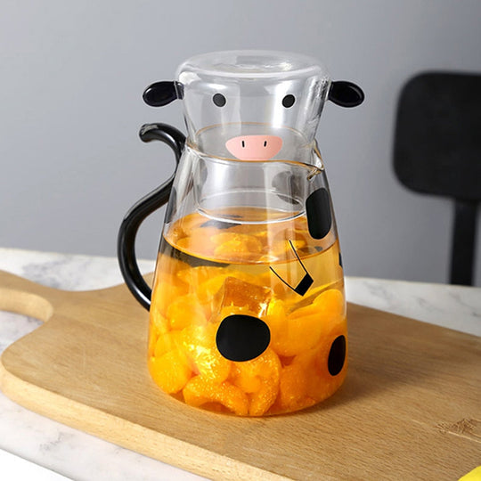 Tasse en verre de vache mignonne 2