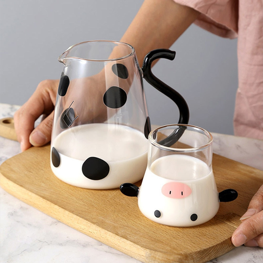 Tasse en verre de vache mignonne 5
