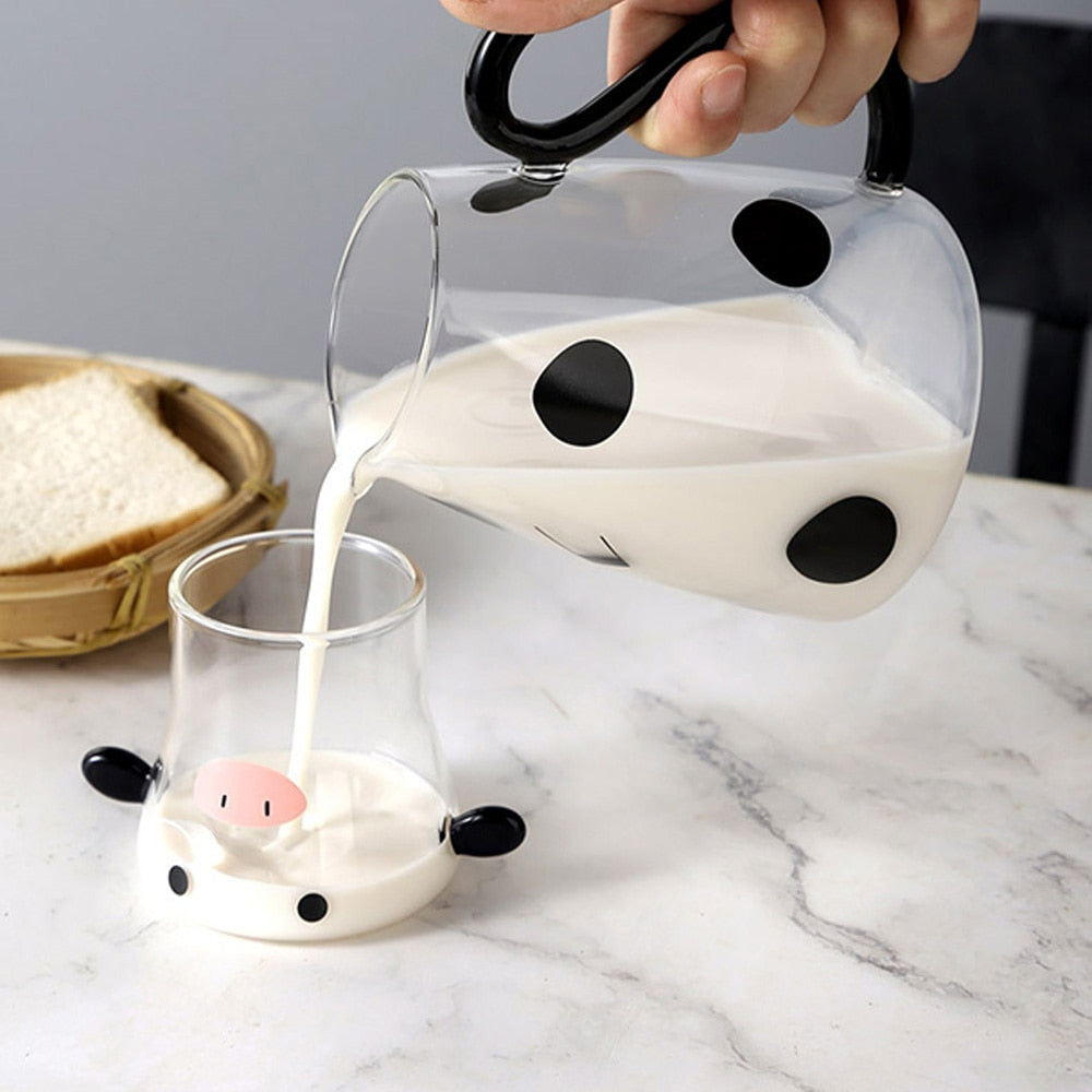 Tasse en verre de vache mignonne 7