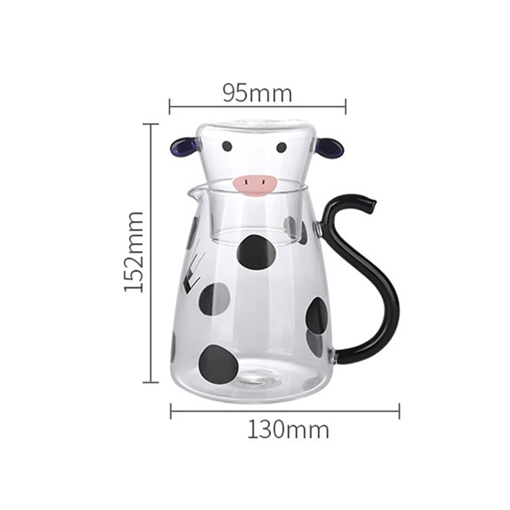Tasse en verre de vache mignonne 8