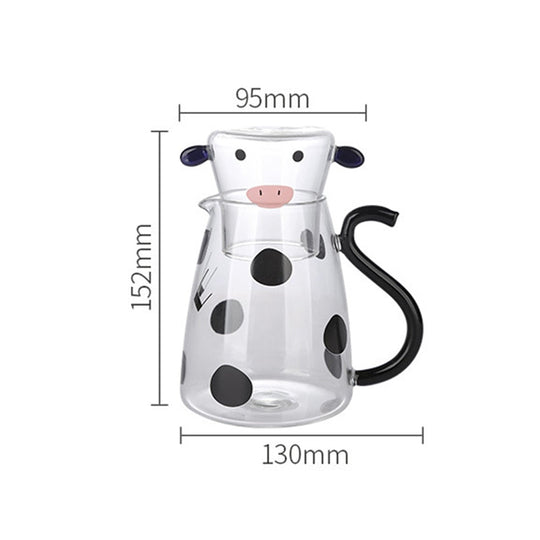 Tasse en verre de vache mignonne 8