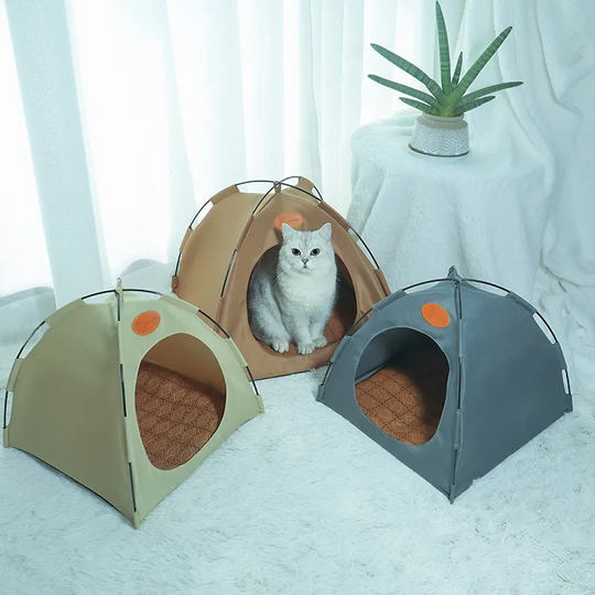 Tente à Chat Aérée et Portable pour Chats - Refuge Confortable et Ventilé 3
