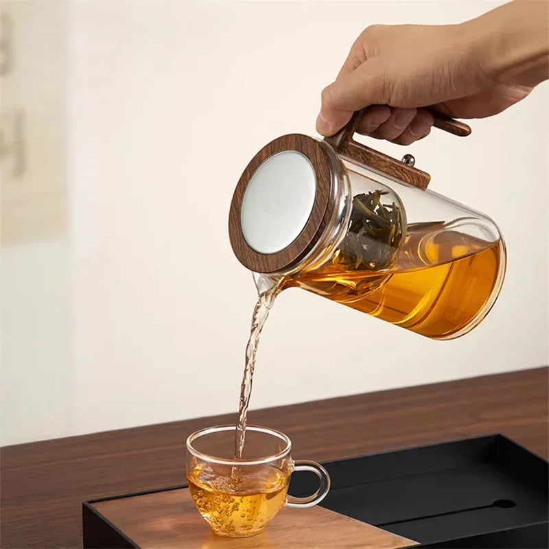 Théière en Verre Élégante avec Infuseur pour Amateurs de Thé 8