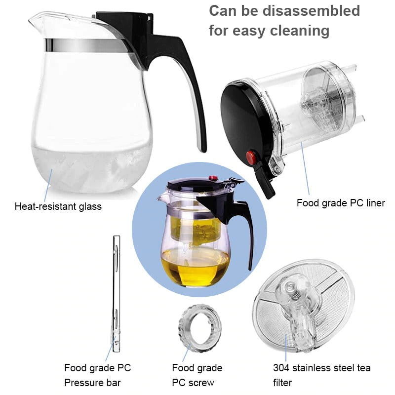 Théière en Verre Pratique avec Infuseur pour Moments de Dégustation 4