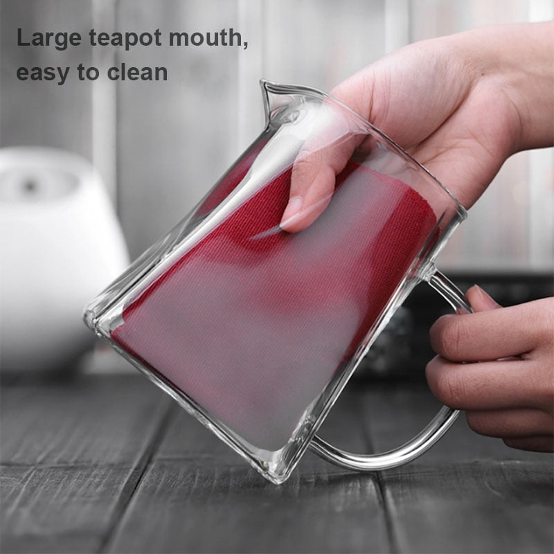 Théière en verre avec filtre intégré pour infusion 5