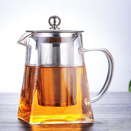 Théière en verre avec filtre intégré pour infusion 6