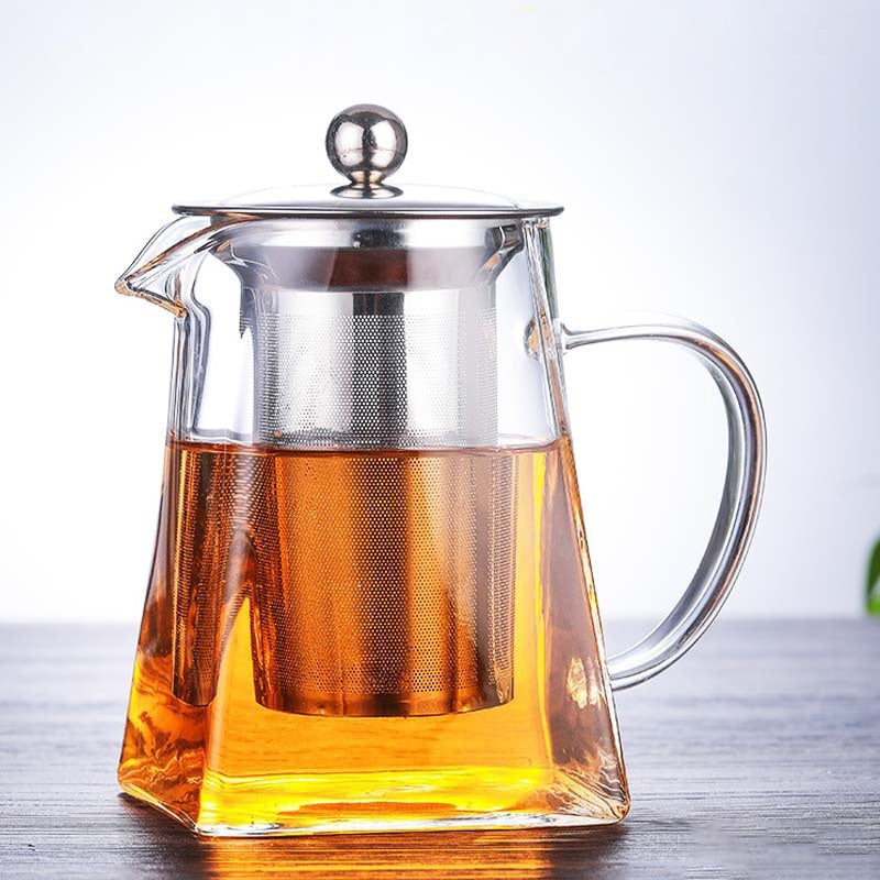 Théière en verre avec filtre intégré pour infusion 7