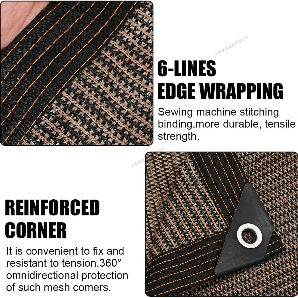 Tissu d'ombrage pour jardin avec œillets pour pergola et patio 5